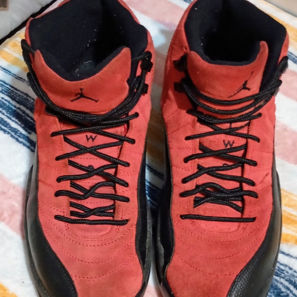 COPY - Nike Red and Black Athletic Shoes with Bold Suede Design
